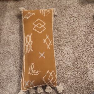 Geometric Tan and Cream Accent Pillow